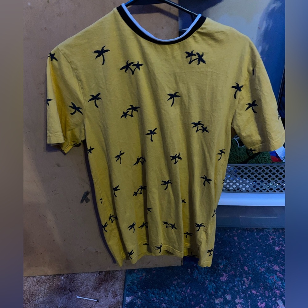 Yellow palm tree shirt